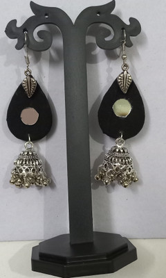 Sujata's Creations Fabric, Oxidised Silver Red, Black Jewellery Set(Pack of 1)