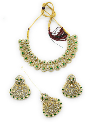 Shreeo Metal, Alloy Green Jewellery Set(Pack of 3)