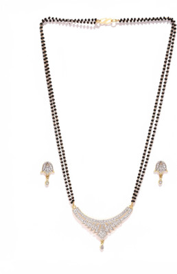 HK CREATION Alloy Silver Silver, Black Jewellery Set(Pack of 1)