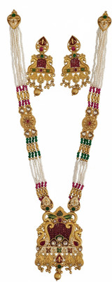 Arira Designs Metal Gold Jewellery Set(Pack of 1)