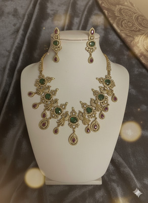 sr pro Alloy Gold-plated Multicolor Jewellery Set(Pack of 1)