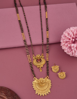 house of common Brass Gold-plated Gold Jewellery Set(Pack of 2)