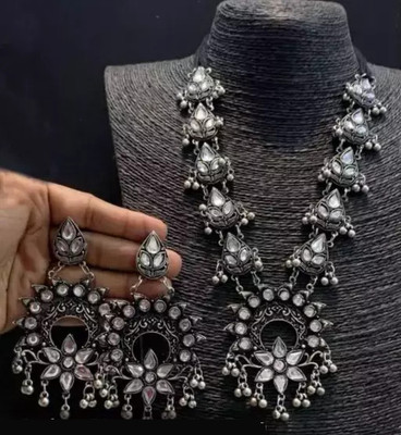 Samridhi DC Alloy Silver, White Jewellery Set(Pack of 1)