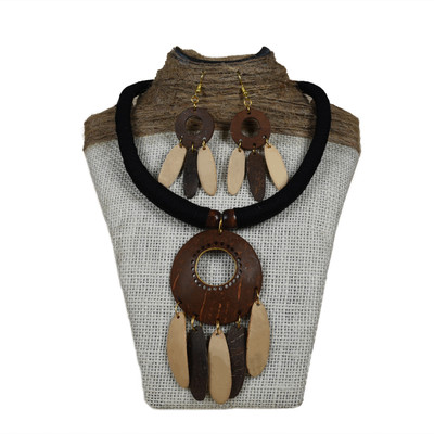 N & H Wood Brown Jewellery Set(Pack of 3)