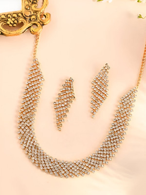 RAHUL TRADERS Alloy Rose Gold Jewellery Set(Pack of 1)
