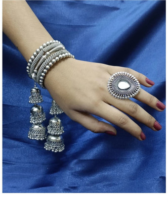 SPARKLIZA Alloy Silver Silver Jewellery Set(Pack of 1)
