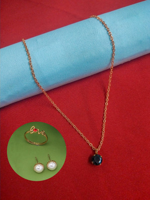 Jewel WORLD Brass, Alloy Gold-plated Gold, Multicolor Jewellery Set(Pack of 1)