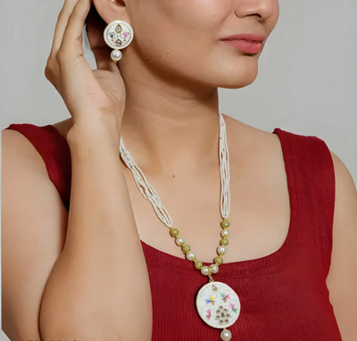 Bharati Collections Alloy Enamel Multicolor Jewellery Set(Pack of 1)