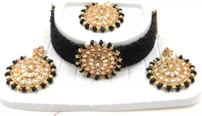 catalyst venture Alloy Gold-plated Black Jewellery Set(Pack of 1)