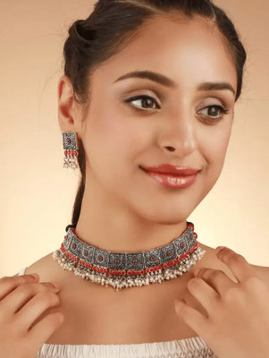 Opus Gems Alloy Pink Jewellery Set(Pack of 1)