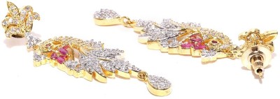 YouBella Alloy Gold-plated Pink Jewellery Set(Pack of 3)