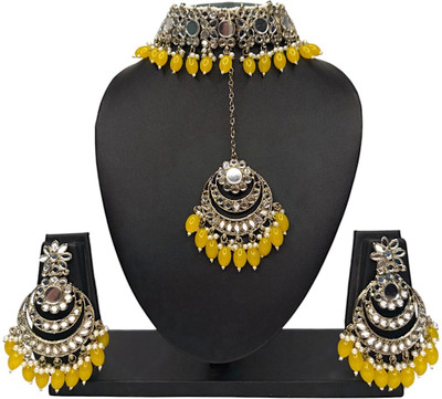 Zarmar fashion Alloy Gold-plated Yellow Jewellery Set(Pack of 1)