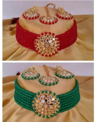 MAYRA TRADING Alloy Gold-plated Multicolor Jewellery Set(Pack of 3)