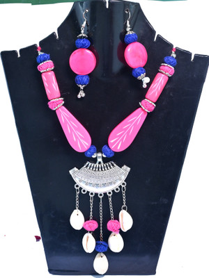 A S enterprize Oxidised Silver Multicolor Jewellery Set(Pack of 1)