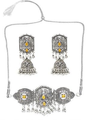 sunhari jewels Alloy Yellow Jewellery Set(Pack of 1)