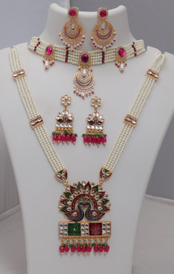 Harsha Creation Alloy Gold-plated Multicolor Jewellery Set(Pack of 1)