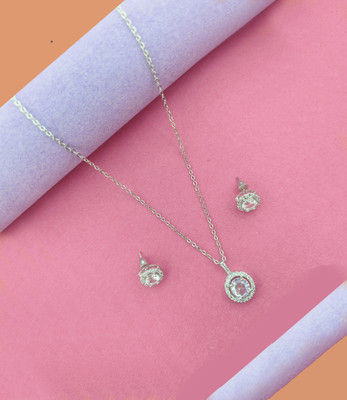 SIPARDH Alloy Silver White Jewellery Set(Pack of 1)