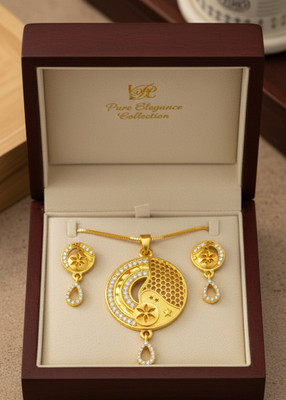 Vinayak Brass Gold-plated Gold Jewellery Set(Pack of 1)