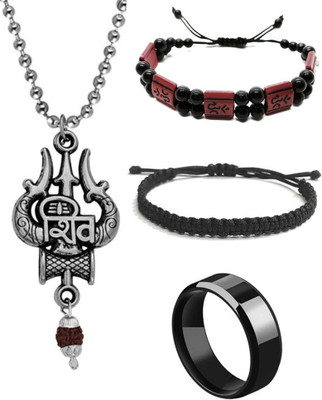 KINGSTYLEIMPEX Stainless Steel Silver Multicolor Jewellery Set(Pack of 4)
