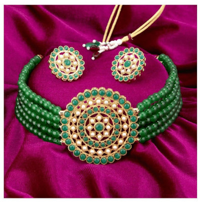 Shri Radhe Fashion House Alloy Green Jewellery Set(Pack of 1)