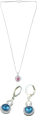 Gauri Fashions Stone Silver, Blue Jewellery Set(Pack of 1)