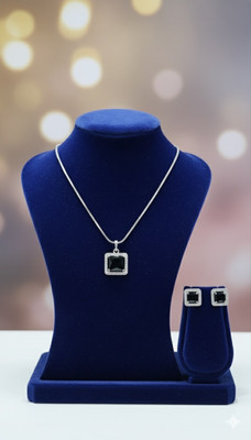 Dazzle Jewel Alloy Black Jewellery Set(Pack of 1)