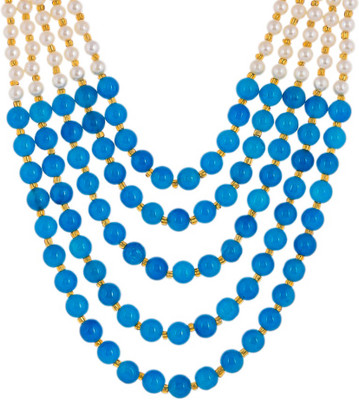 Avisha Brass Blue Jewellery Set(Pack of 1)