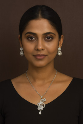 rajlaxmi Oxidised Silver Silver White Jewellery Set(Pack of 1)