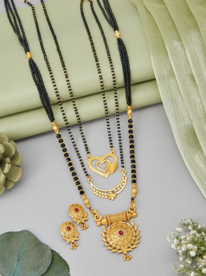 YEMBON Brass Gold-plated Gold Jewellery Set(Pack of 1)