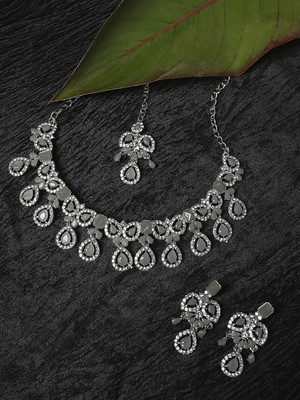 VATSALYA creation Alloy Gold-plated Grey Jewellery Set(Pack of 1)