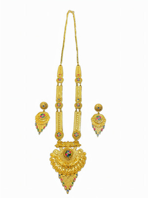 Ratnalok Brass Gold-plated Multicolor Jewellery Set(Pack of 1)