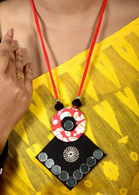 DOM Fabric Multicolor Jewellery Set(Pack of 1)