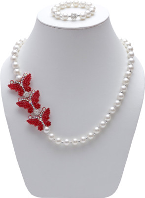 Daizy Mother of Pearl Red Jewellery Set(Pack of 2)