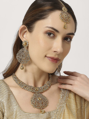 VATSALYA creation Alloy Gold-plated Gold Jewellery Set(Pack of 1)