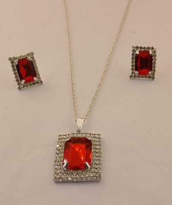 Marsify World Alloy Red, Silver Jewellery Set(Pack of 1)