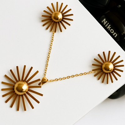 AKARISHIT Stainless Steel Gold-plated Gold Jewellery Set(Pack of 1)