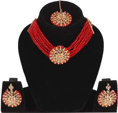 MAYRA TRADING Alloy Red Jewellery Set(Pack of 1)