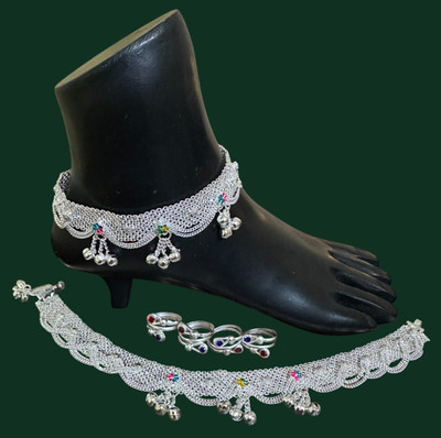 MA Enterprises Alloy Silver Silver Jewellery Set(Pack of 1)