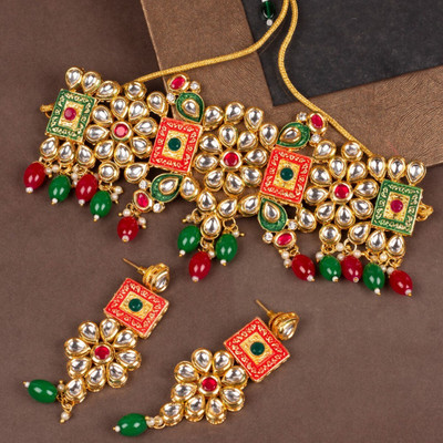 ANOUK Brass Gold-plated Multicolor Jewellery Set(Pack of 3)