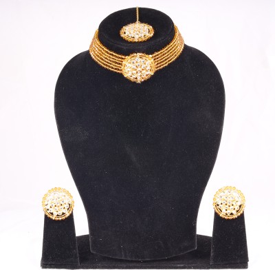 chitransha enterprises Crystal Yellow Jewellery Set(Pack of 1)