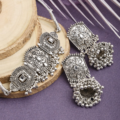 Velvet Jewelz Alloy Silver Jewellery Set(Pack of 3)