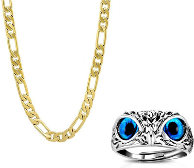 MAATRCHAAYA Alloy Sterling Silver, Gold-plated Gold, Blue, Silver Jewellery Set(Pack of 1)