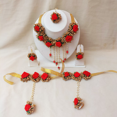 papa ki pari Plastic Red, Green Jewellery Set(Pack of 1)