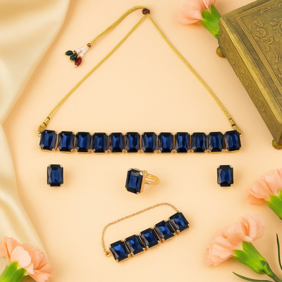 ANOUK Brass Gold-plated Blue, Gold Jewellery Set(Pack of 5)