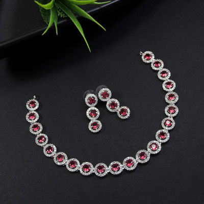 joy of jewels Alloy Red Jewellery Set(Pack of 1)