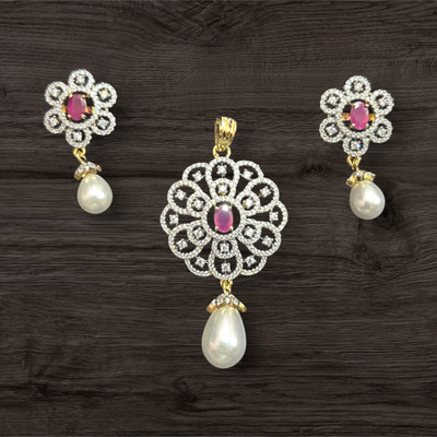 Ashish Jewels Alloy White, Red Jewellery Set(Pack of 2)