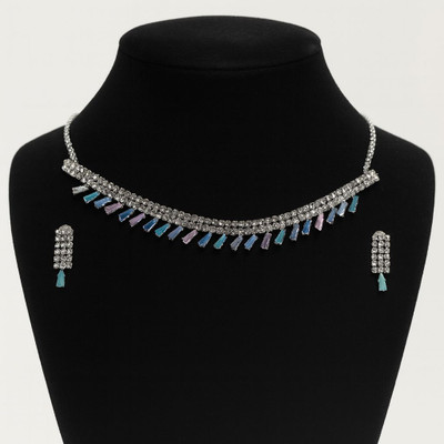 Konika Alloy Sterling Silver Multicolor Jewellery Set(Pack of 1)