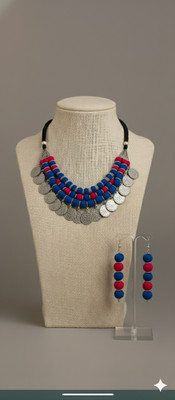 A S enterprize Oxidised Silver Red Jewellery Set(Pack of 1)