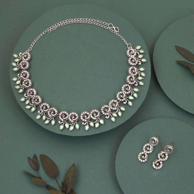 Divastri Brass Gold-plated Multicolor Jewellery Set(Pack of 1)