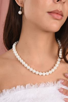 Ratnavali Jewels Shell White Jewellery Set(Pack of 1)